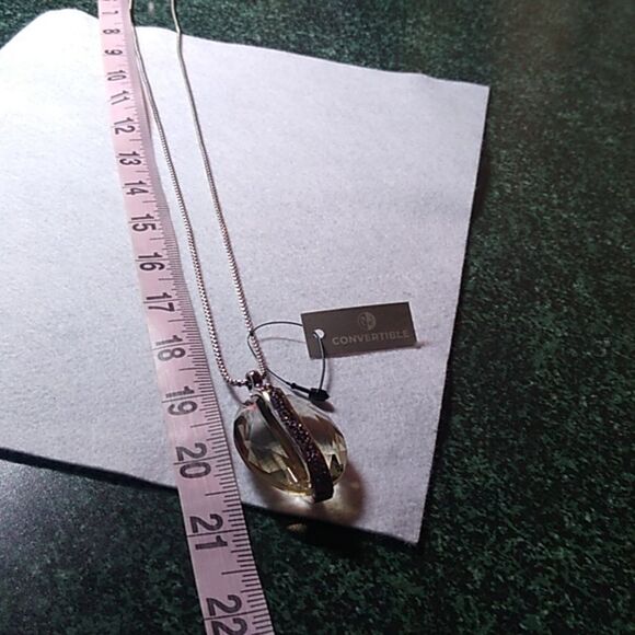 NWT Faucet Clear LG Crystal Silver Tone Metal Convertible Length Grandmacore - Picture 4 of 8